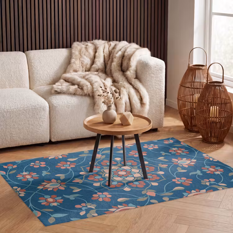 Teppich - Blumen – Muster – Natur – Ornament – Blau — 3