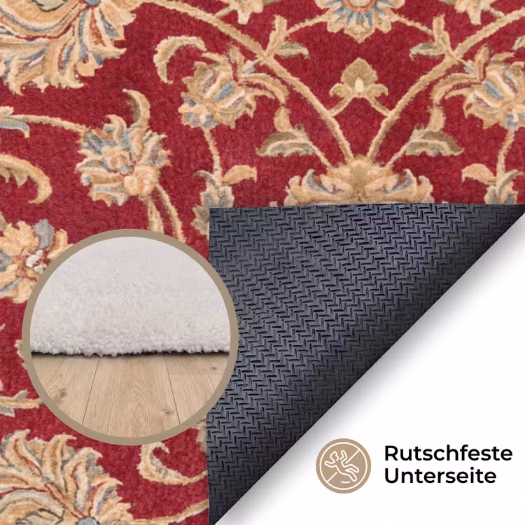 Teppich - Muster – Blume – Klassisch – Orientalisch – Rot — 4