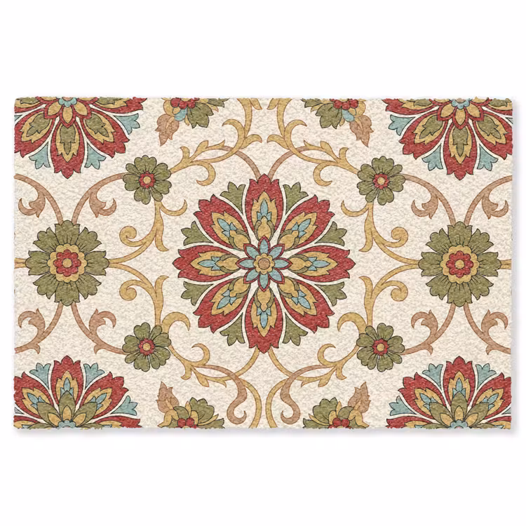 Teppich - Muster – Blumen – Ornament – Klassisch – Farbenfroh — 1