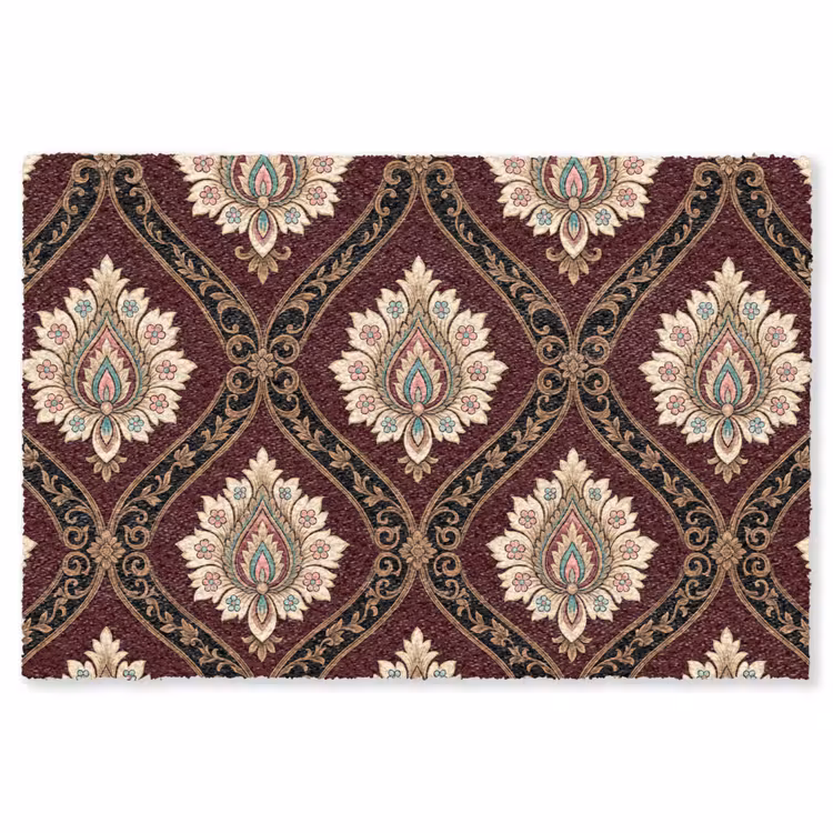 Teppich - Muster – Blumenmotiv – Dekoration – Klassisch – Rot — 1