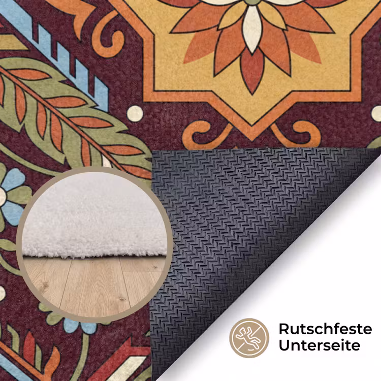 Teppich - Muster – Floral – Geometrisch – Farbenfroh – Dekoration — 4