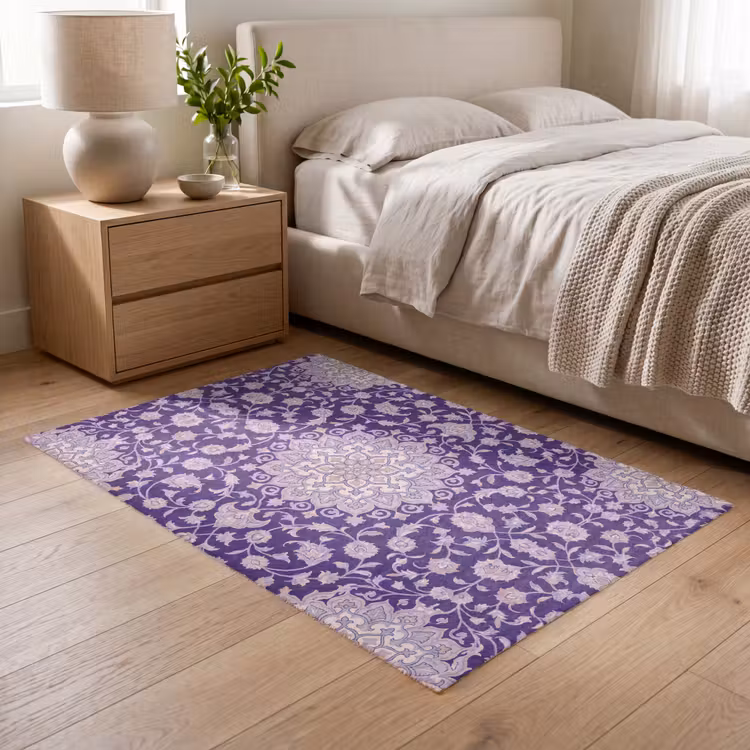 Teppich - Muster – Medaillon – Orientalisch – Lila – Dekoration — 5