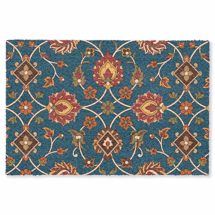 Teppich - Ornament – Flora – Traditionell – Klassisch – Blaugrün — 1