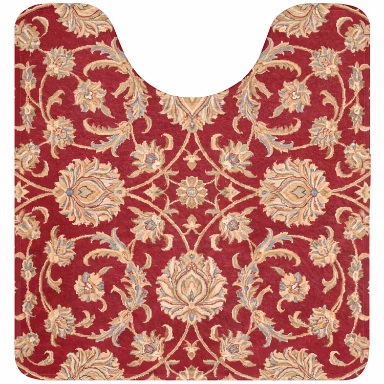 WC Vorleger - Muster – Blume – Klassisch – Orientalisch – Rot — 1