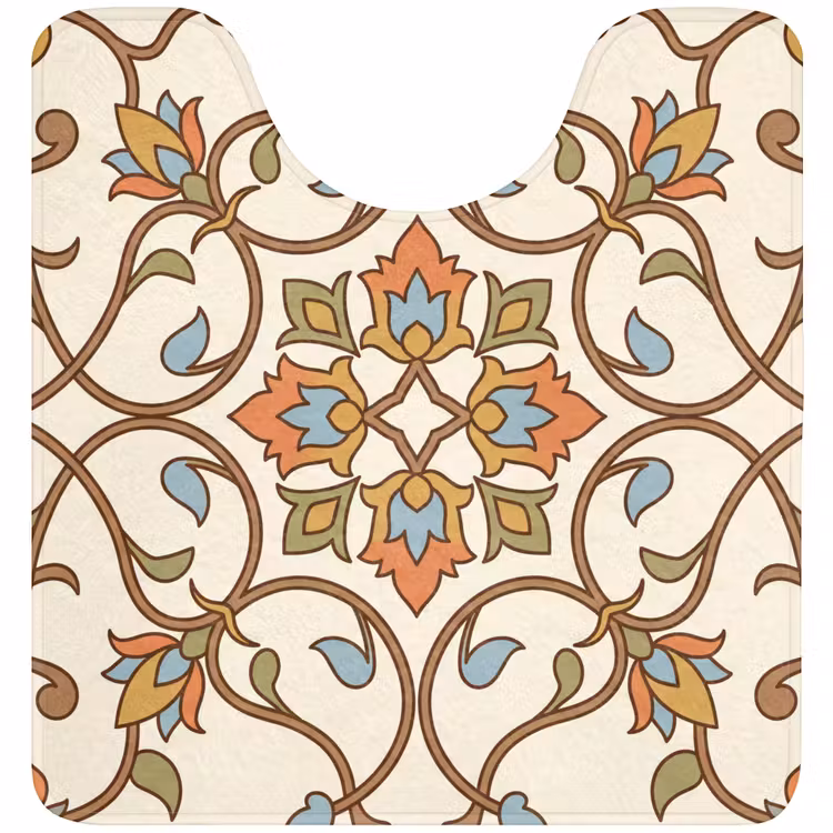 WC Vorleger - Muster – Blumen – Ornament – Bunt — 1