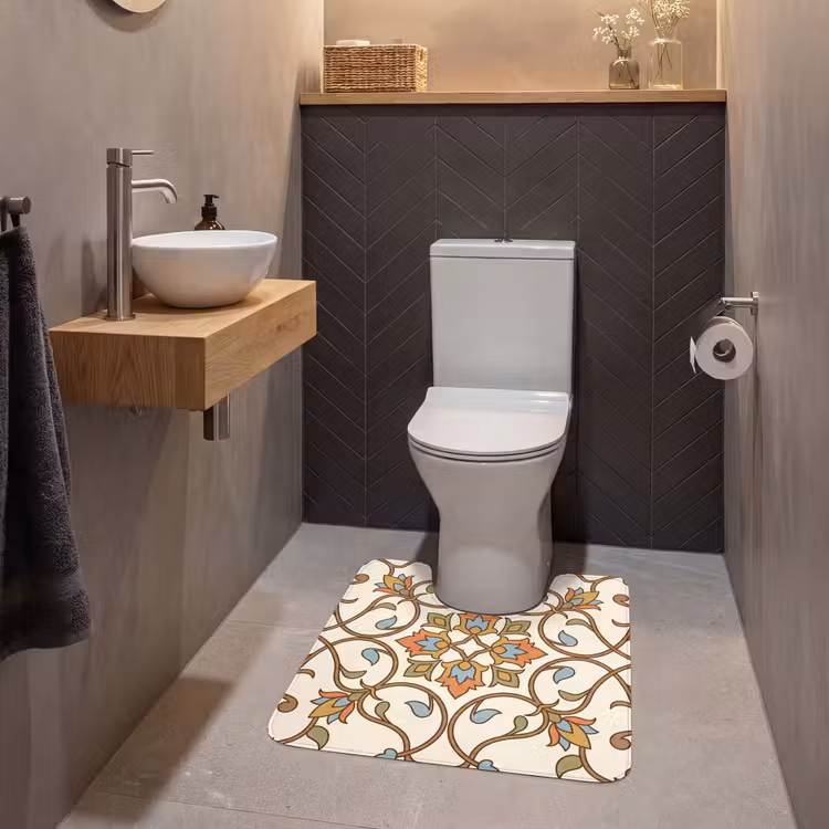 WC Vorleger - Muster – Blumen – Ornament – Bunt — 2