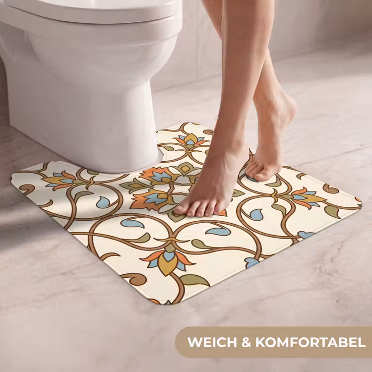 WC Vorleger - Muster – Blumen – Ornament – Bunt — 5