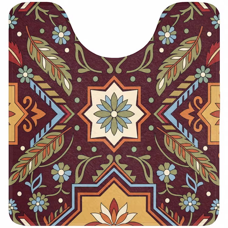 WC Vorleger - Muster – Floral – Geometrisch – Farbenfroh – Dekoration — 1