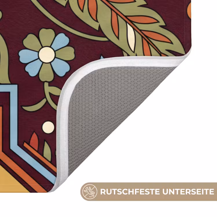 WC Vorleger - Muster – Floral – Geometrisch – Farbenfroh – Dekoration — 3