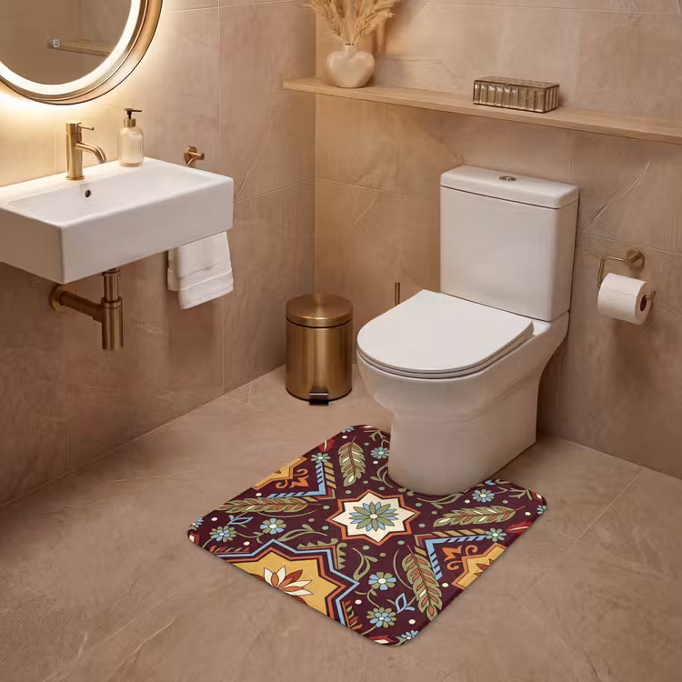 WC Vorleger - Muster – Floral – Geometrisch – Farbenfroh – Dekoration — 4