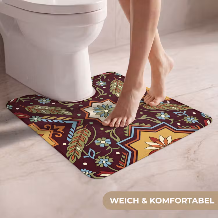 WC Vorleger - Muster – Floral – Geometrisch – Farbenfroh – Dekoration — 5