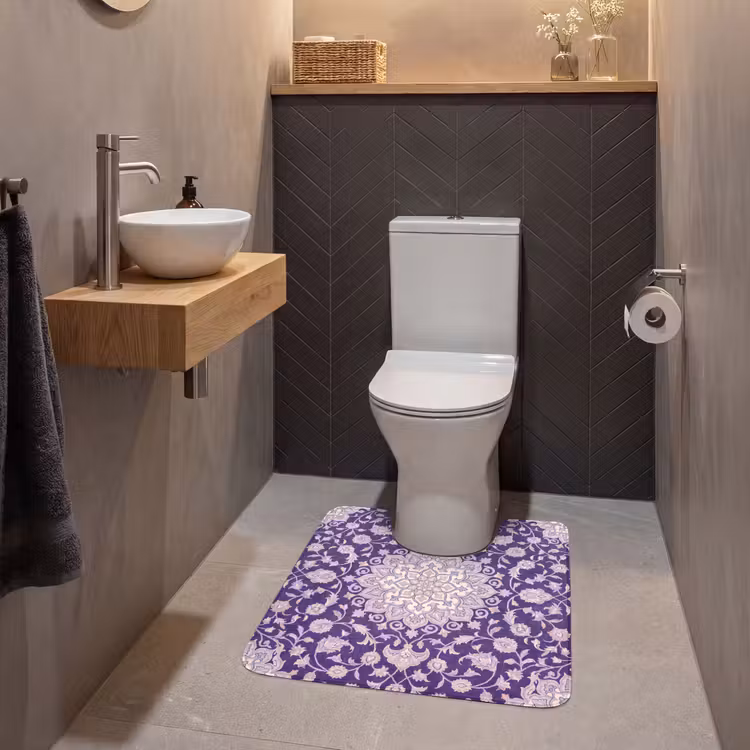 WC Vorleger - Muster – Medaillon – Orientalisch – Lila – Dekoration — 2