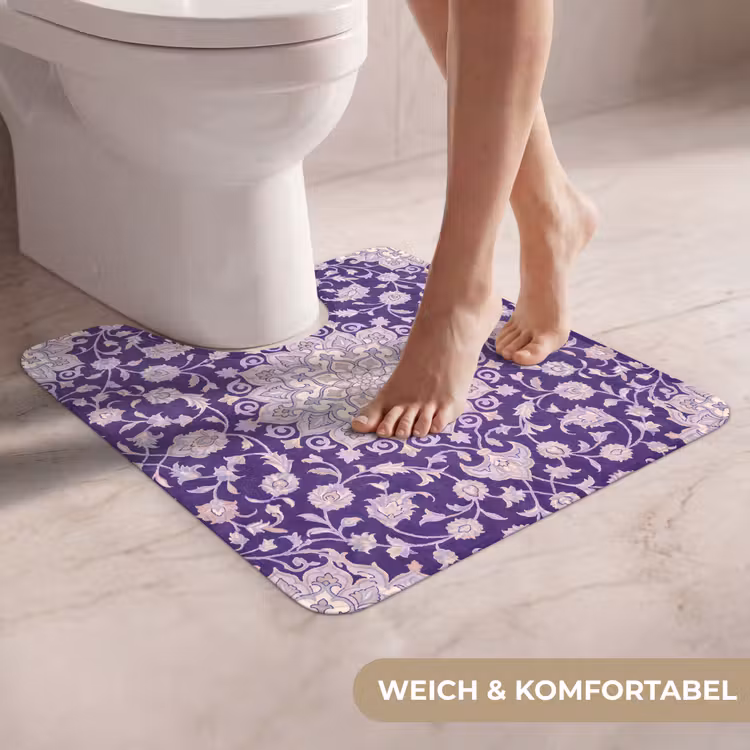 WC Vorleger - Muster – Medaillon – Orientalisch – Lila – Dekoration — 5