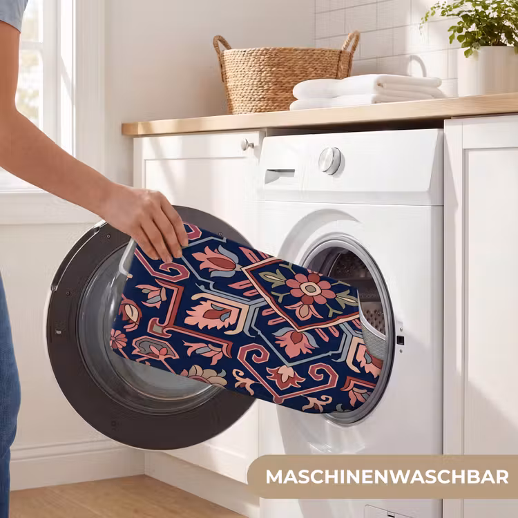 WC Vorleger - Muster – Orientalisch – Blumig – Blau – Klassisch — 7