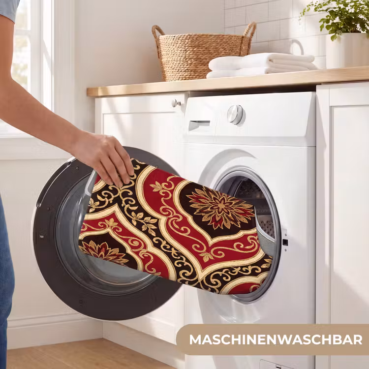 WC Vorleger - Muster – Ornament – Barock – Rot – Gold — 7