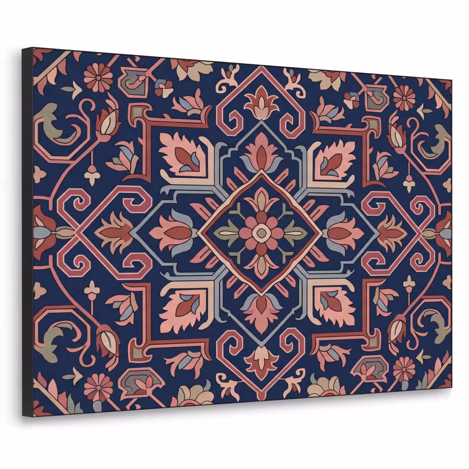 Art Frame - Muster – Orientalisch – Blumig – Blau – Klassisch — 1