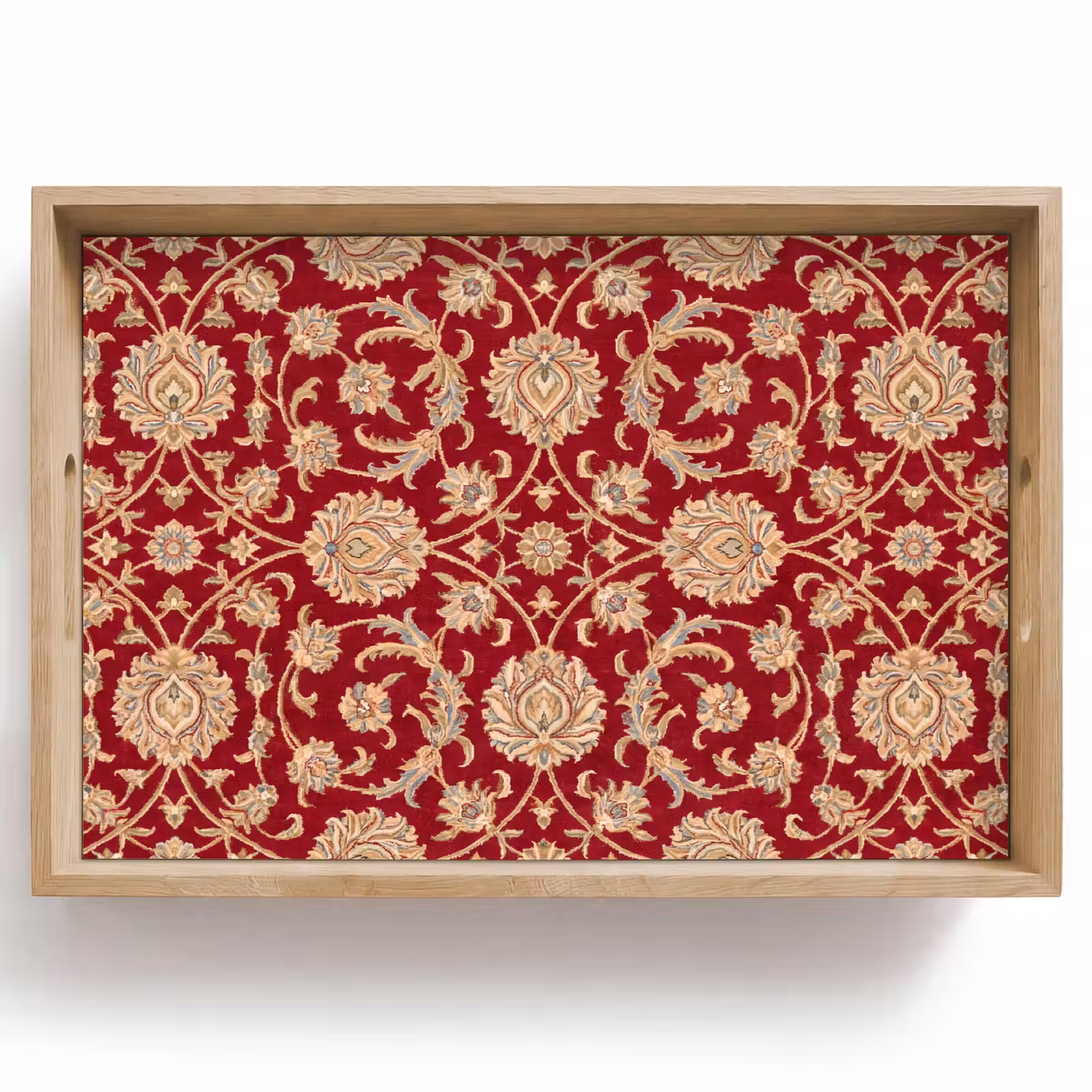 Tablett - Muster – Blume – Klassisch – Orientalisch – Rot — 1