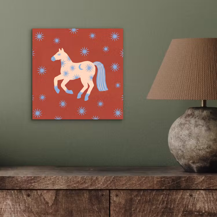 Alu-Dibond-Bild - Tiere – Sterne – Mond – Abstrakt – Rot — 3