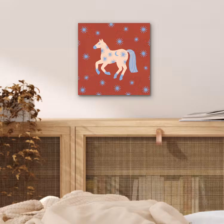 Alu-Dibond-Bild - Tiere – Sterne – Mond – Abstrakt – Rot — 4