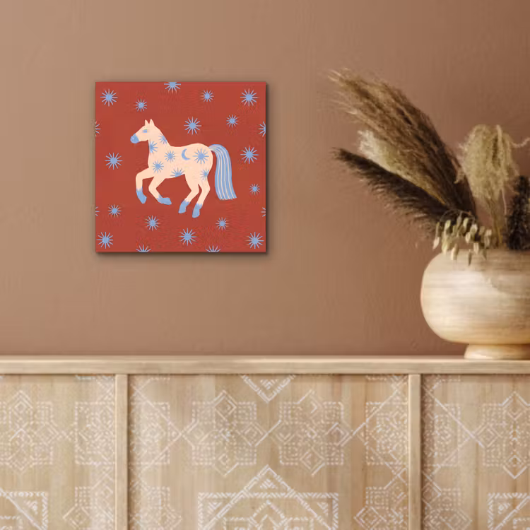 Alu-Dibond-Bild - Tiere – Sterne – Mond – Abstrakt – Rot — 5