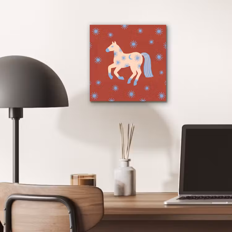 Alu-Dibond-Bild - Tiere – Sterne – Mond – Abstrakt – Rot — 6