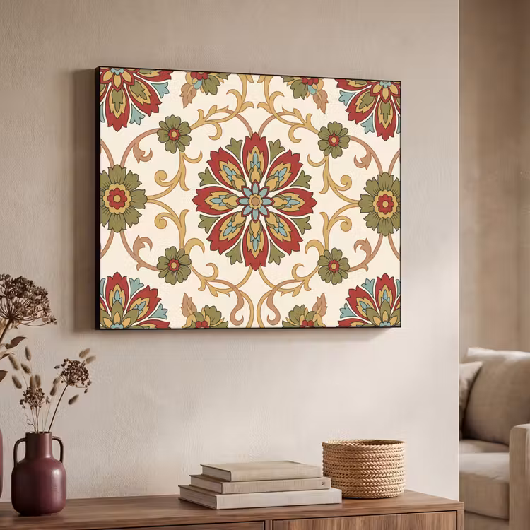 Art Frame - Muster – Blumen – Ornament – Klassisch – Farbenfroh — 3