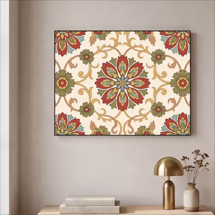 Art Frame - Muster – Blumen – Ornament – Klassisch – Farbenfroh — 4