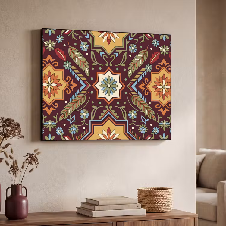 Art Frame - Muster – Floral – Geometrisch – Farbenfroh – Dekoration — 3