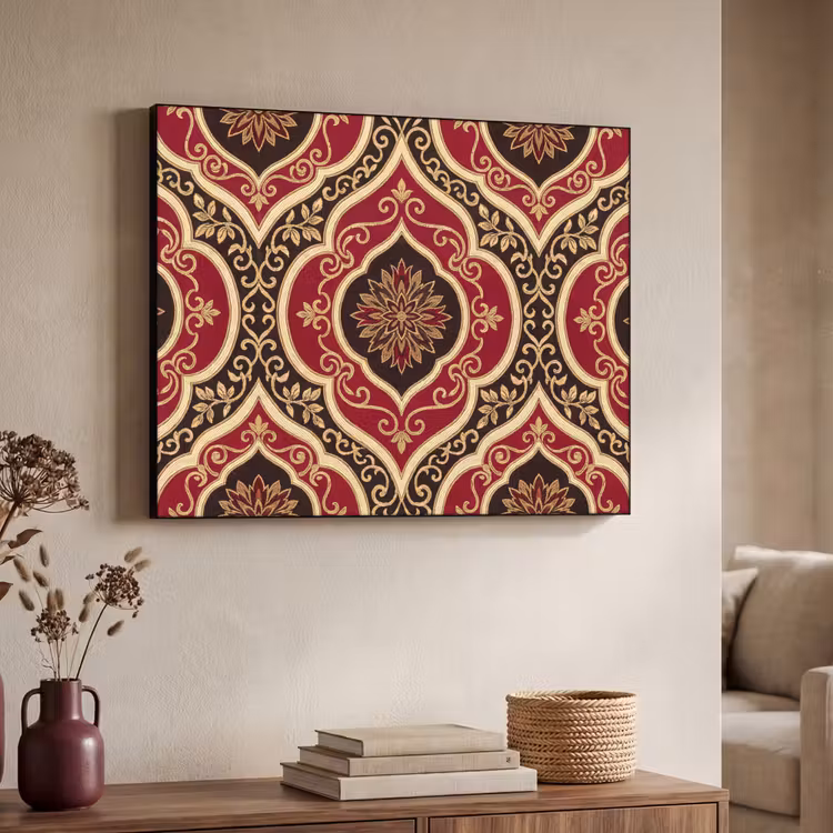 Art Frame - Muster – Ornament – Barock – Rot – Gold — 3