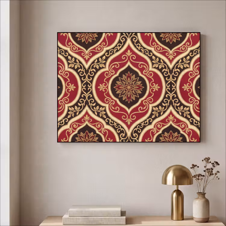 Art Frame - Muster – Ornament – Barock – Rot – Gold — 4
