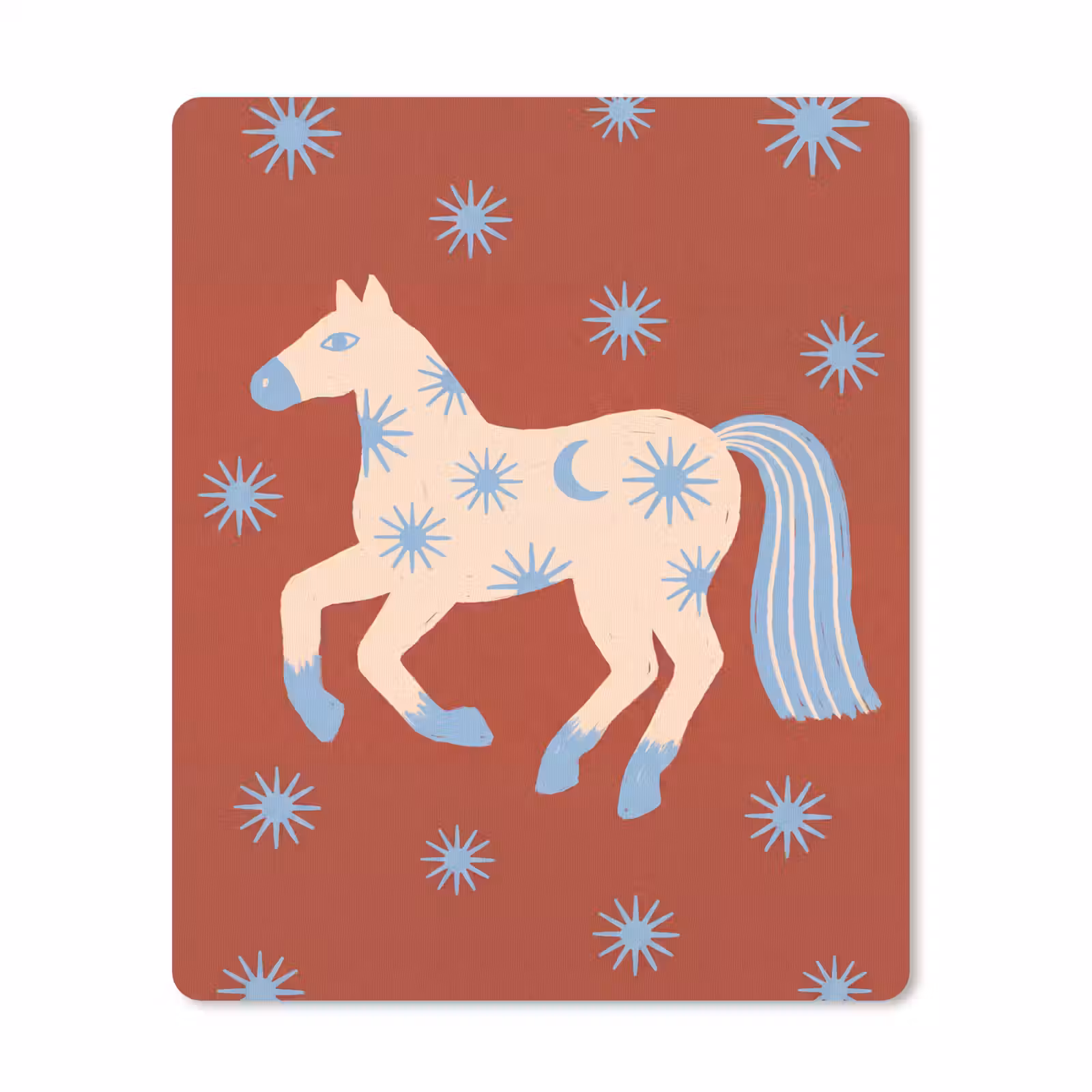 Mauspad - Tiere – Sterne – Mond – Abstrakt – Rot — 1