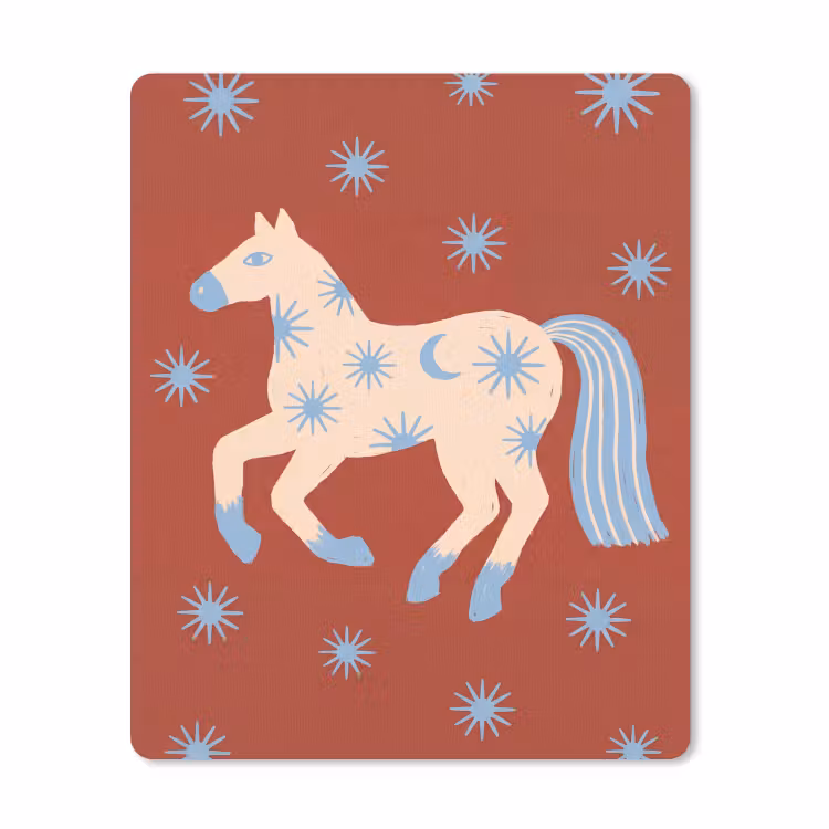 Mauspad - Tiere – Sterne – Mond – Abstrakt – Rot — 1