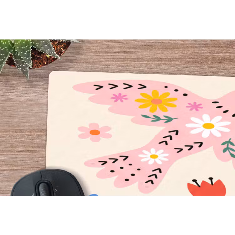 Mauspad - Vögel – Blumen – Folk – Bunt – Tiere — 5