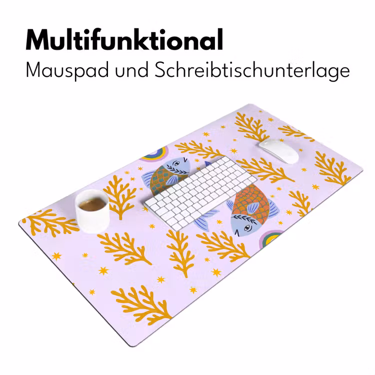 Schreibtischunterlage - Fisch – Unterwasser – Tiere – Abstrakt – Farbenfroh — 4