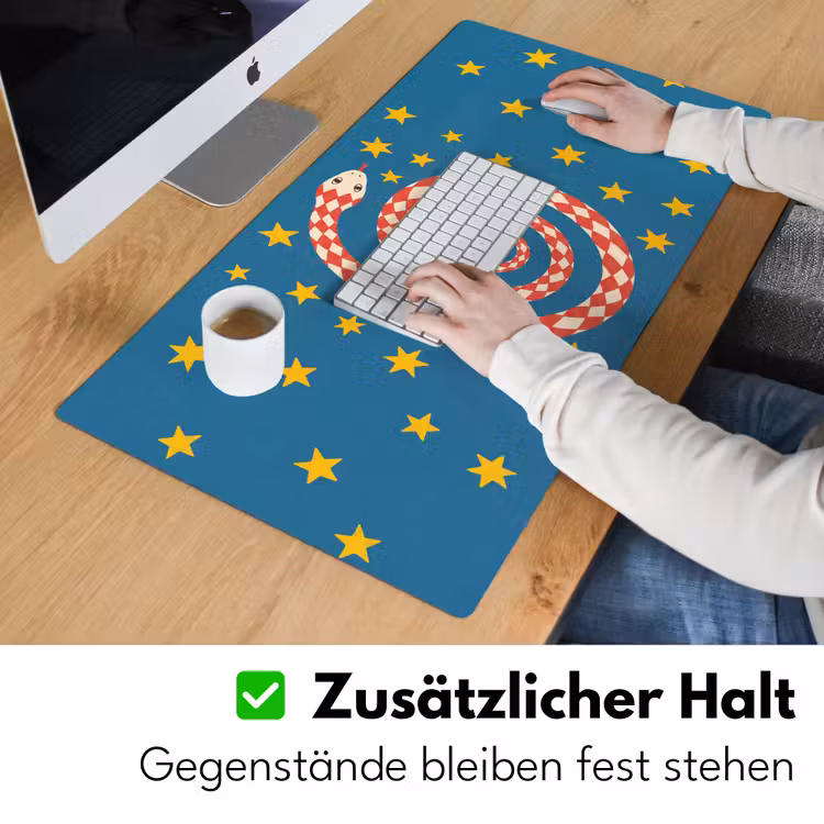 Schreibtischunterlage - Schlange – Spirale – Tiere – Illustration – Rot — 3