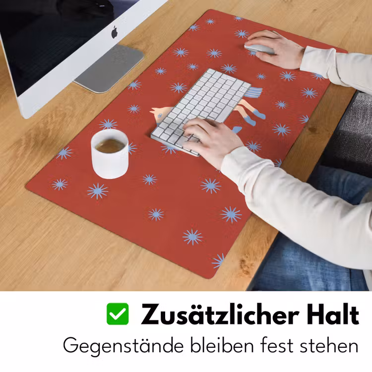 Schreibtischunterlage - Tiere – Sterne – Mond – Abstrakt – Rot — 3