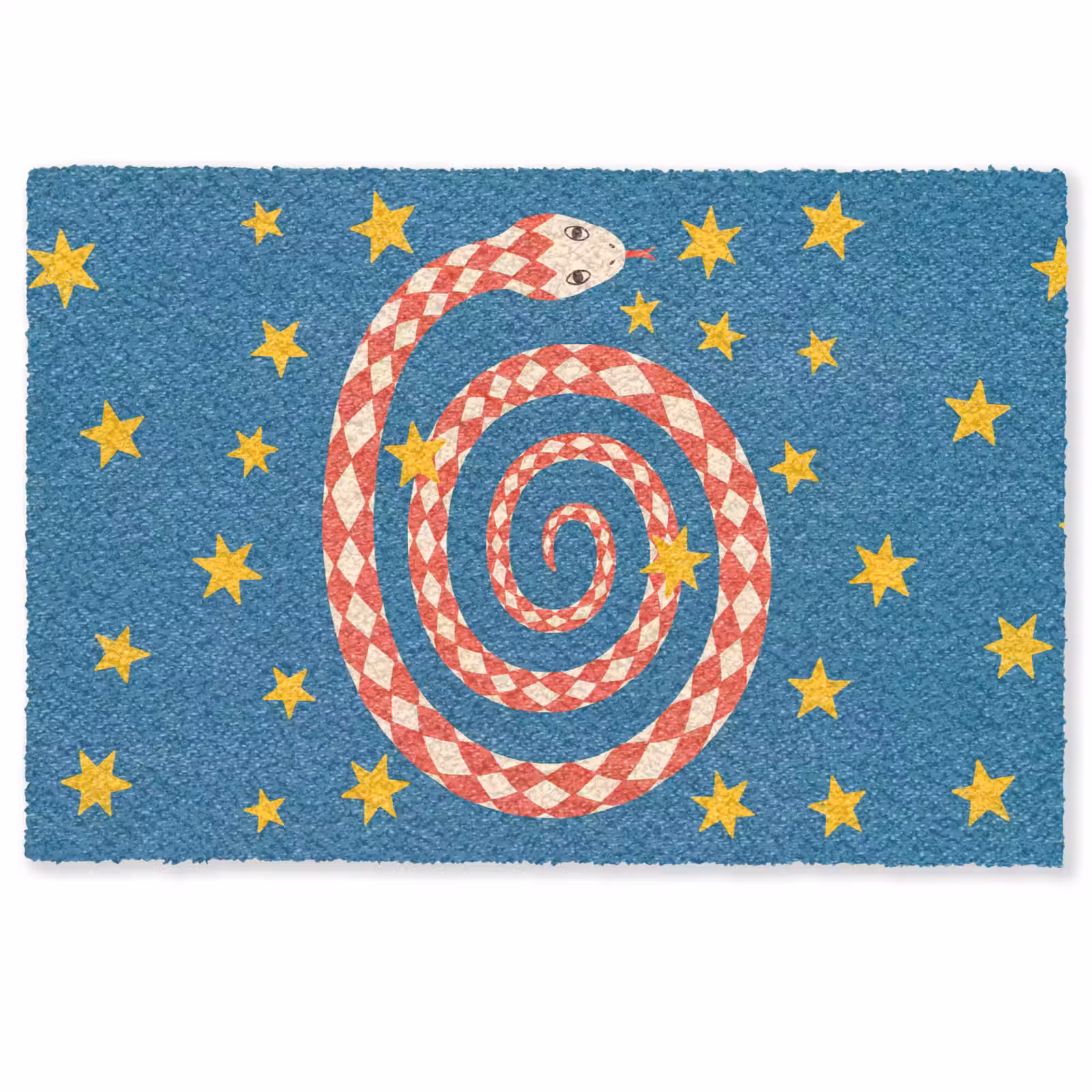 Fußmatte - Schlange – Spirale – Tiere – Illustration – Rot — 1