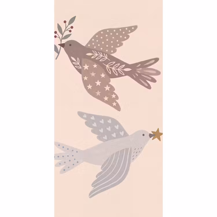 Tapete - Vogel – Beeren – Natur – Modern – Beige — 2