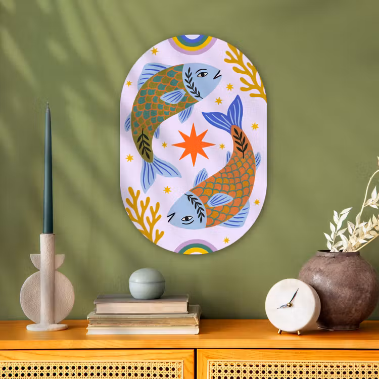 Forexbild Oval - Fisch – Unterwasser – Tiere – Abstrakt – Farbenfroh — 3