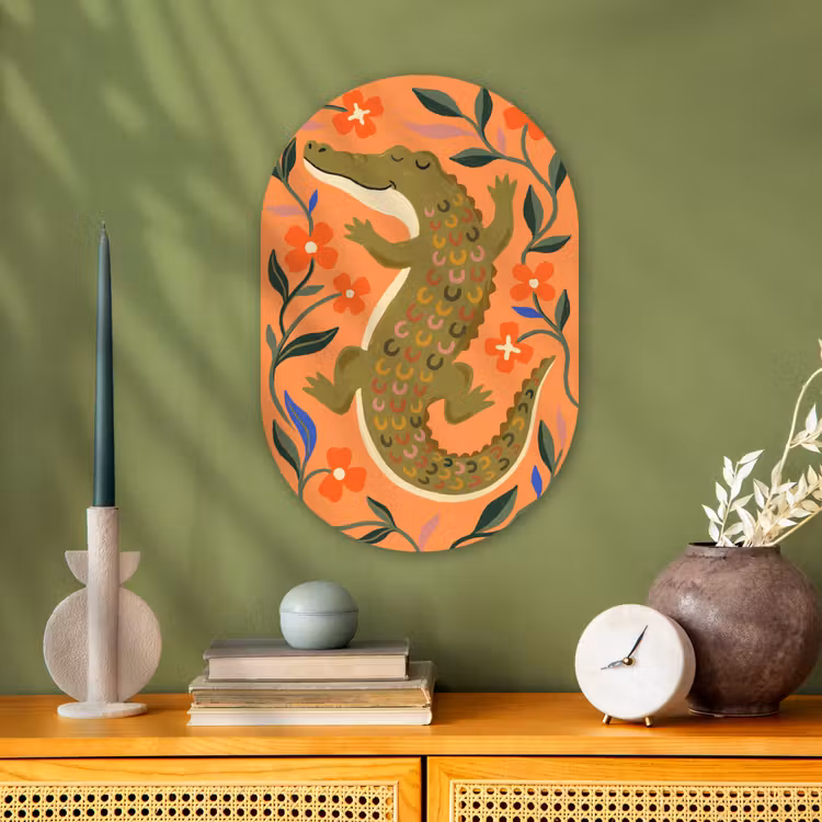 Forexbild Oval - Tiere – Blumen – Orange – Illustration – Natur — 3