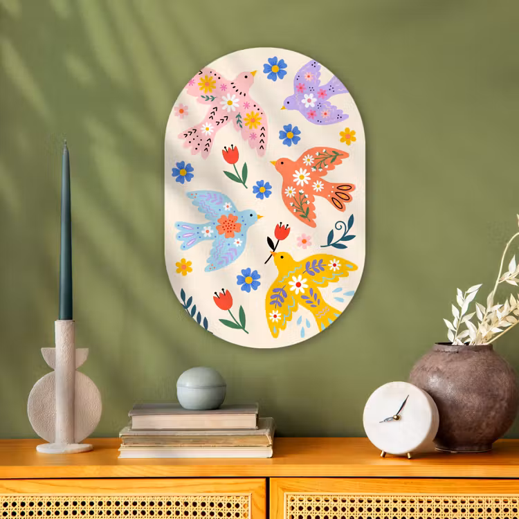 Forexbild Oval - Vögel – Blumen – Folk – Bunt – Tiere — 3