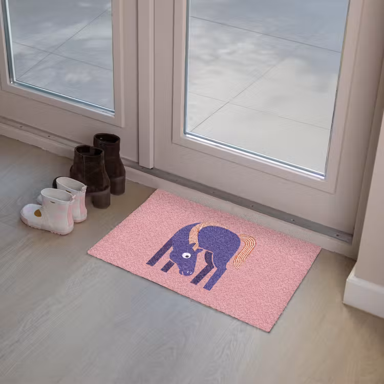 Fußmatte - Pferd – Abstrakt – Tiere – Modern – Blau — 8