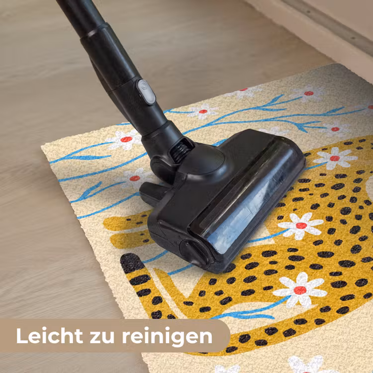 Fußmatte - Tiere – Gepard – Blumen – Modern – Gelb — 9