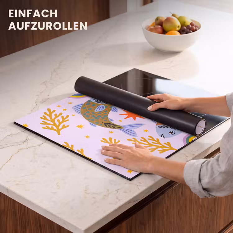 Herdabdeckplatte - Fisch – Unterwasser – Tiere – Abstrakt – Farbenfroh — 7