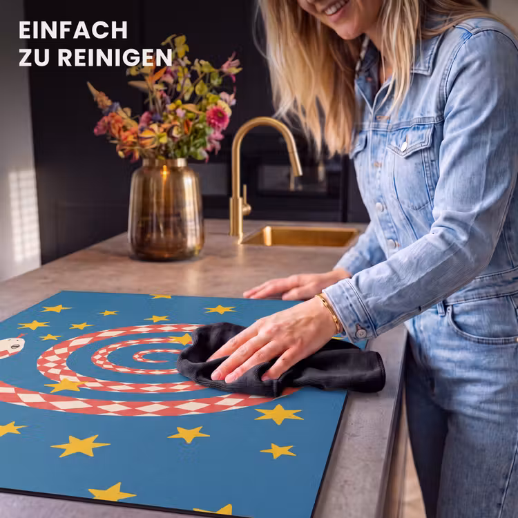 Herdabdeckplatte - Schlange – Spirale – Tiere – Illustration – Rot — 6
