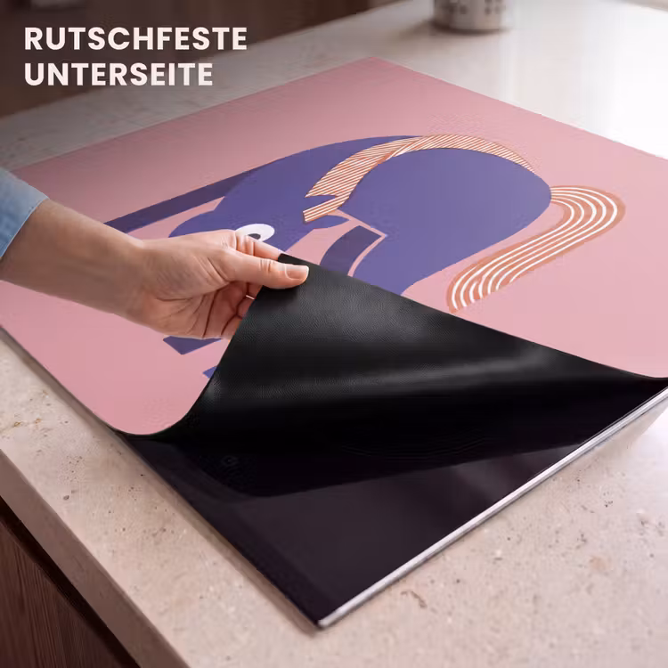Herdabdeckplatte - Pferd – Abstrakt – Tiere – Modern – Blau — 9