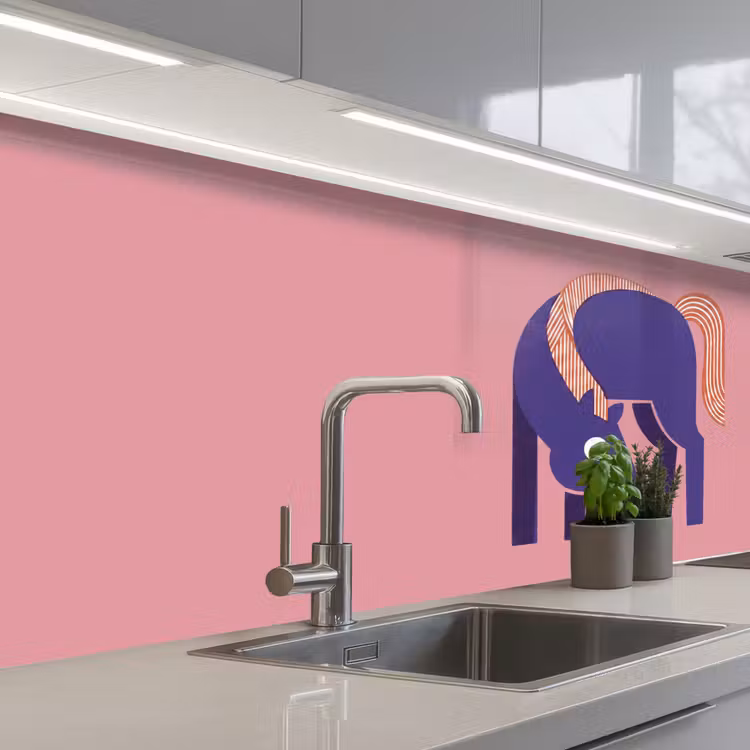 Küchenrückwand - Pferd – Abstrakt – Tiere – Modern – Blau — 2