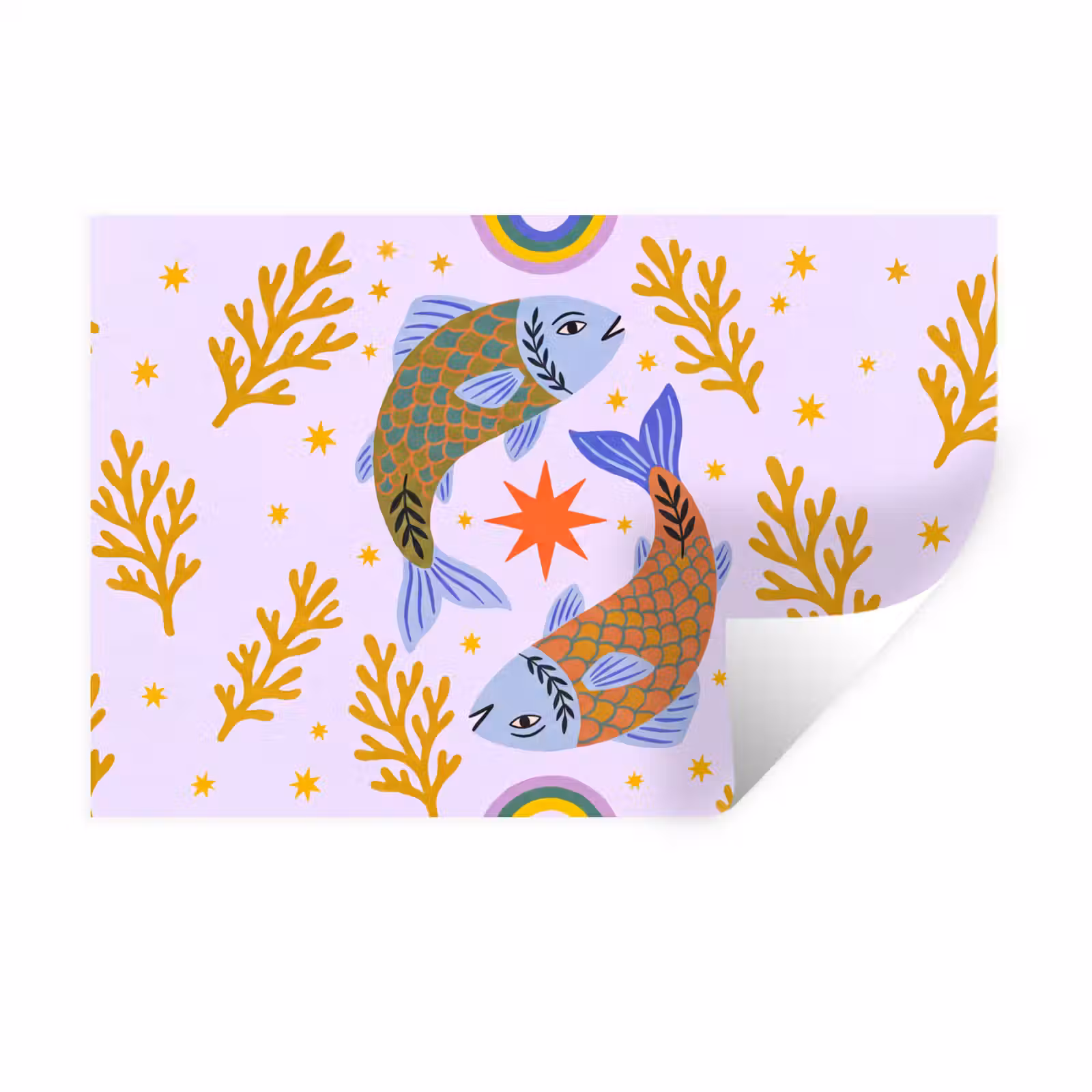Wandtattoo – Fisch – Unterwasser – Tiere – Abstrakt – Farbenfroh — 1