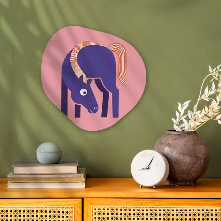 Forexbild Organische Form - Pferd – Abstrakt – Tiere – Modern – Blau — 2