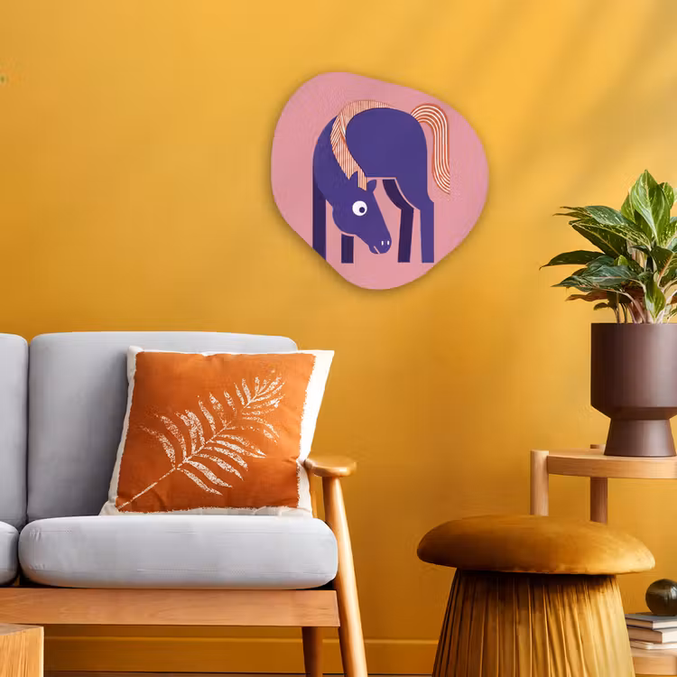 Forexbild Organische Form - Pferd – Abstrakt – Tiere – Modern – Blau — 3